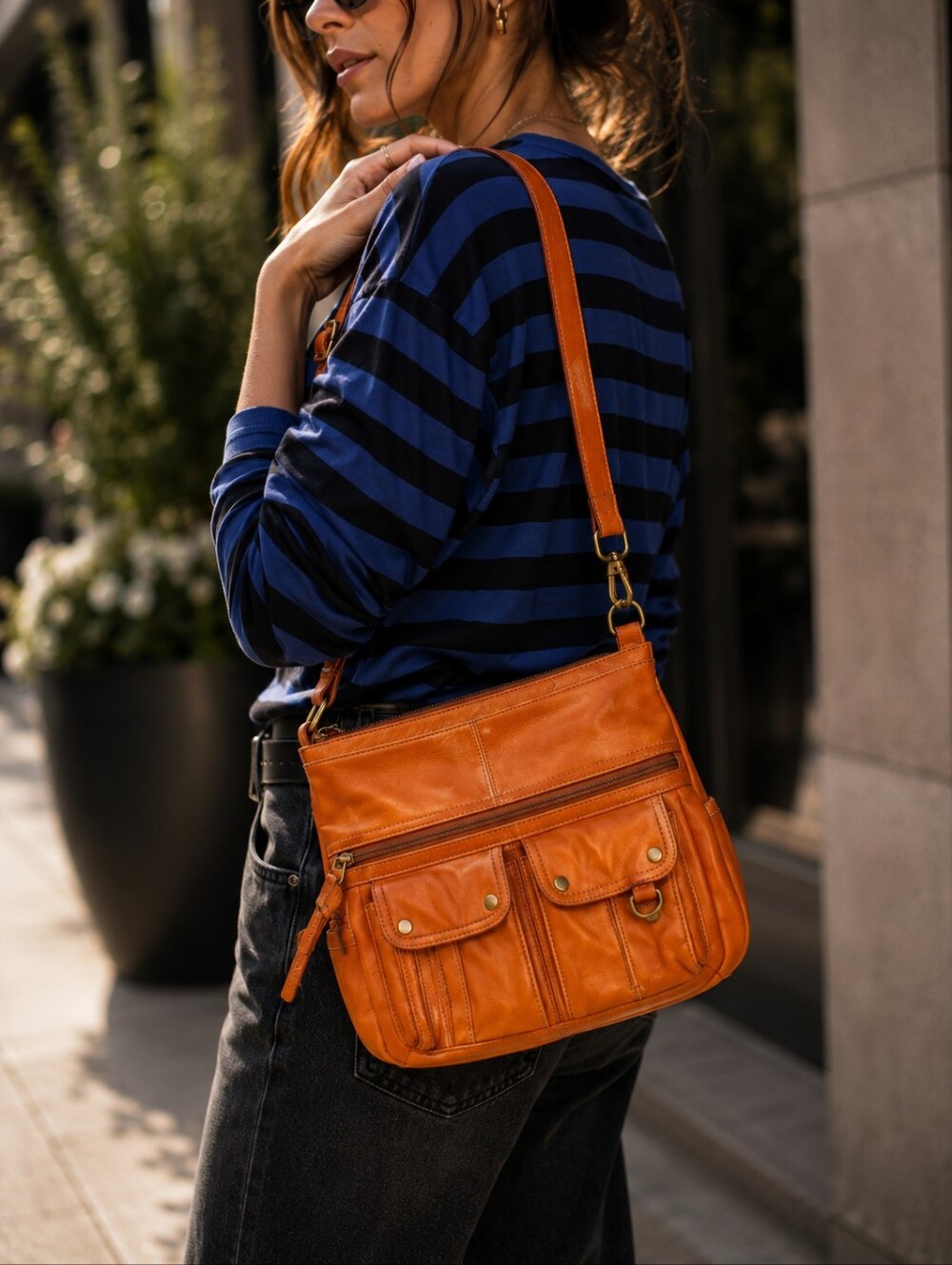 Fossil Leather Orange Purse